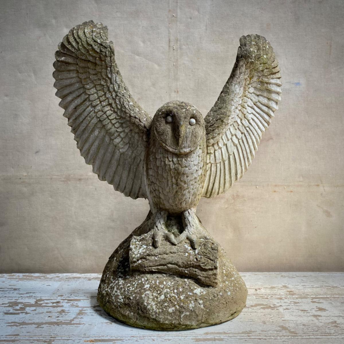 Garden concrete owl