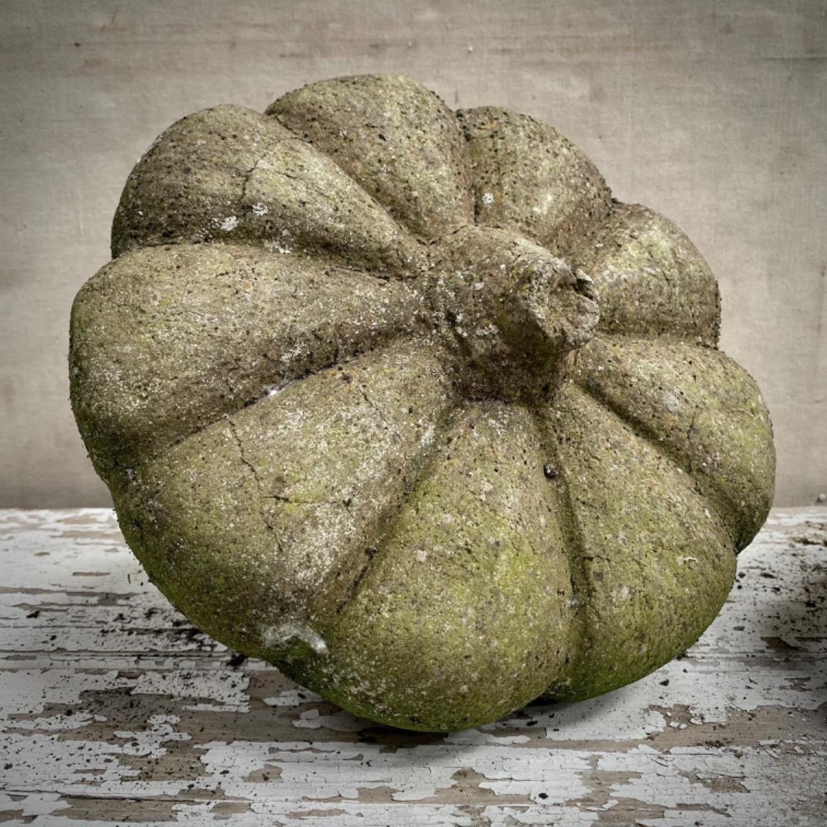 Garden concrete pumpkins