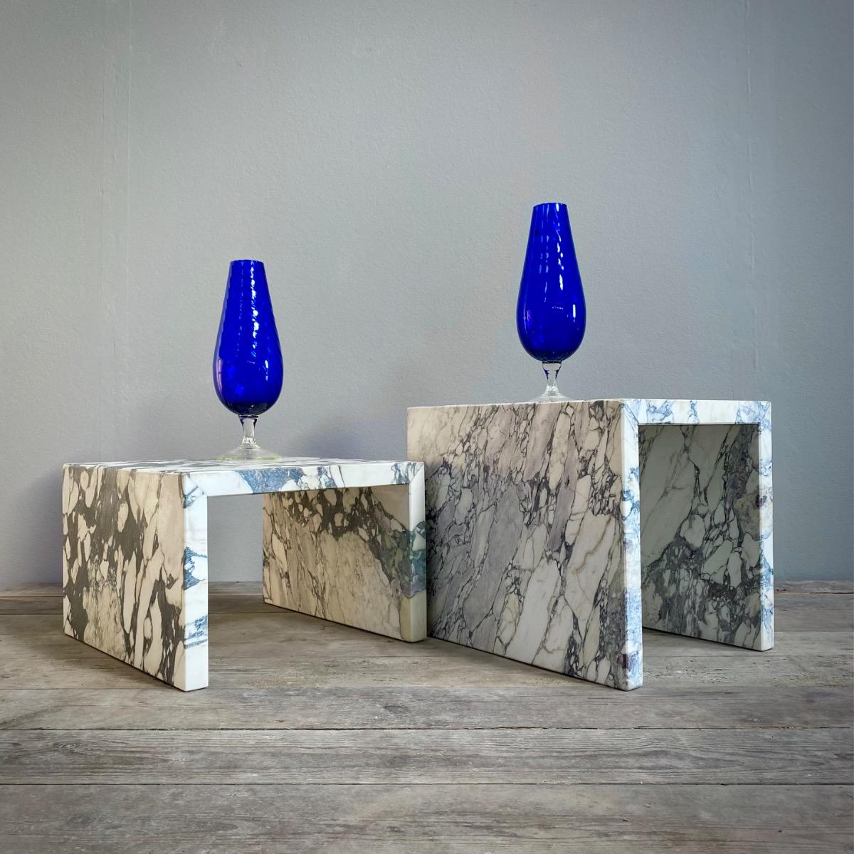 Marble side tables 