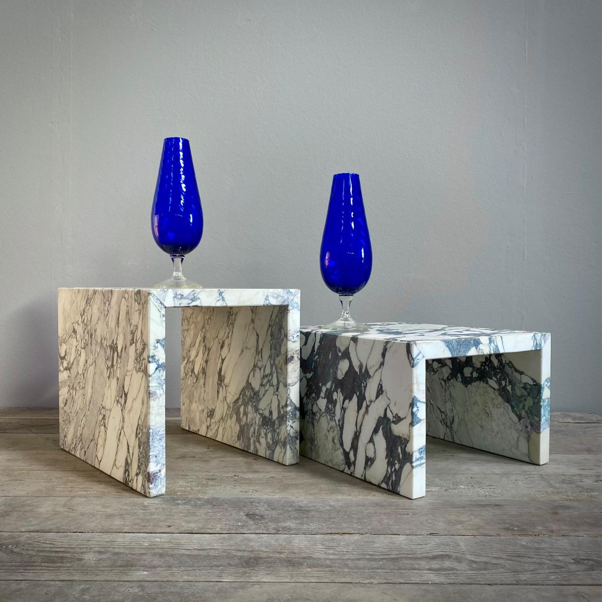 Marble side tables 