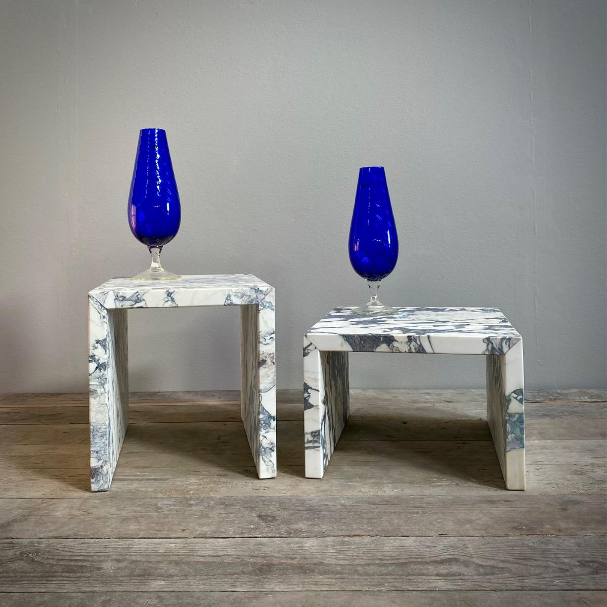 Marble side tables 