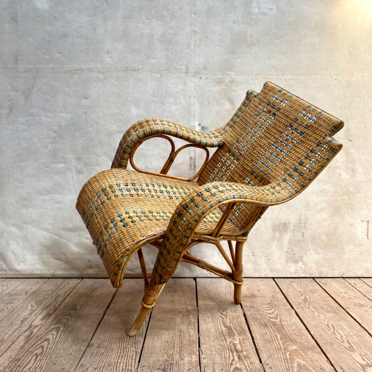 Rattan armchairs